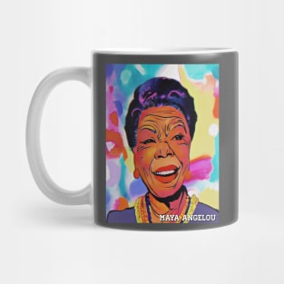 Maya Angelou (Retro Paint) Mug